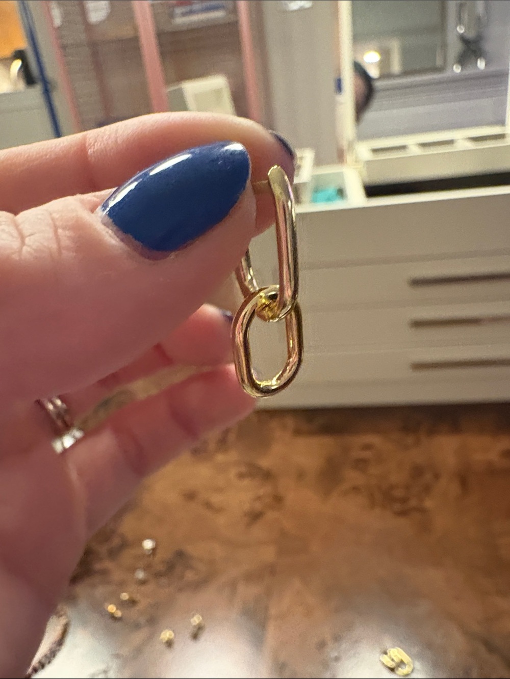 Gold Link Drop Earrings - Women Accessories
